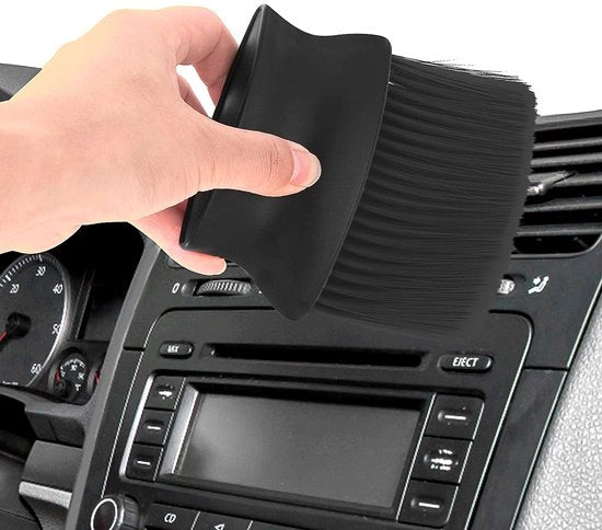 Dettaglio a setole morbide per auto interno - 13 x 12 x 3,6 cm