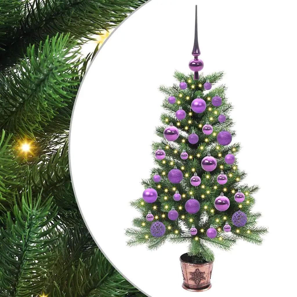 Albero di Natale con 150 LED con supporto Verde 90 cm PE 3396306
