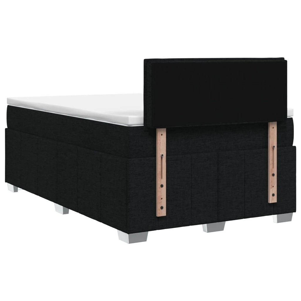 Letto box spring con materasso Nero 120 x 200 cm Tessuto 3452644