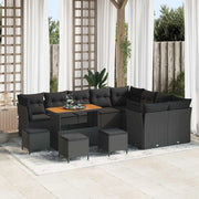 Set Divano da Giardino 13 pcs Nero polyrattan 3361529