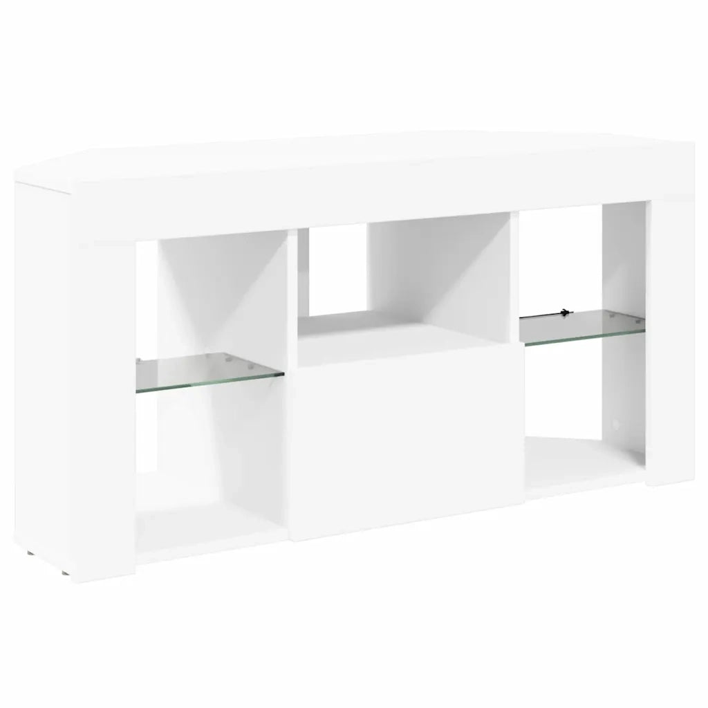 Mobile TV LED-Credenza per TV con LED-Console TV Angolare Bianco 100 x 40 x 50 cm