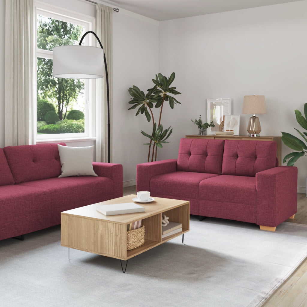 Set di divani 2 pcs Rosso Vino Tessuto 3324713