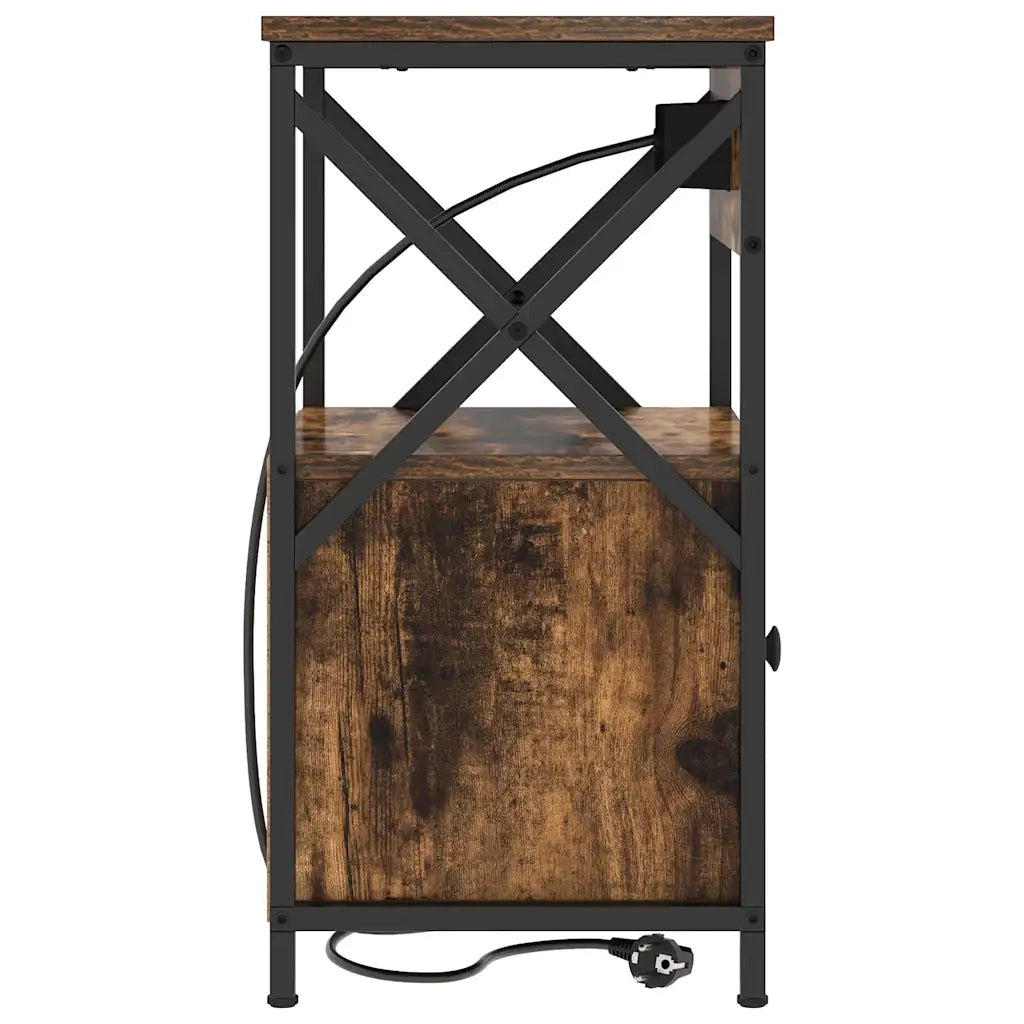 Armadio da Notte Rovere fumé 40 x 31 x 60 cm Legno multistrato 859494