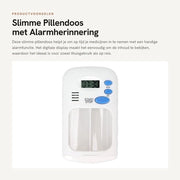 Portatile con contenitore per pillole intelligente con allarme di ricordo