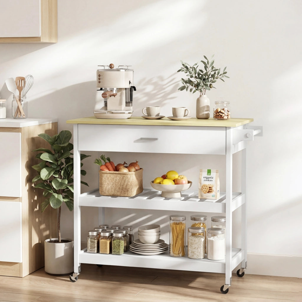 Mobile da cucina con ruote ¨C Minimal ¨C bianco