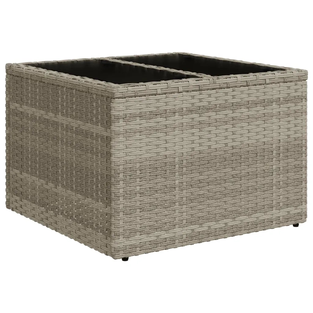 Set Divani da Giardino 11 pz con Cuscini in Polyrattan Grigio