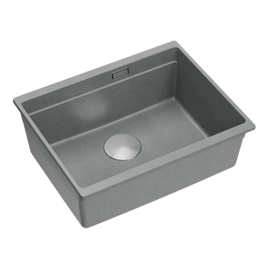 Lavello In Granito Logan 100 Grey Metallic Tappo rame spazzolato