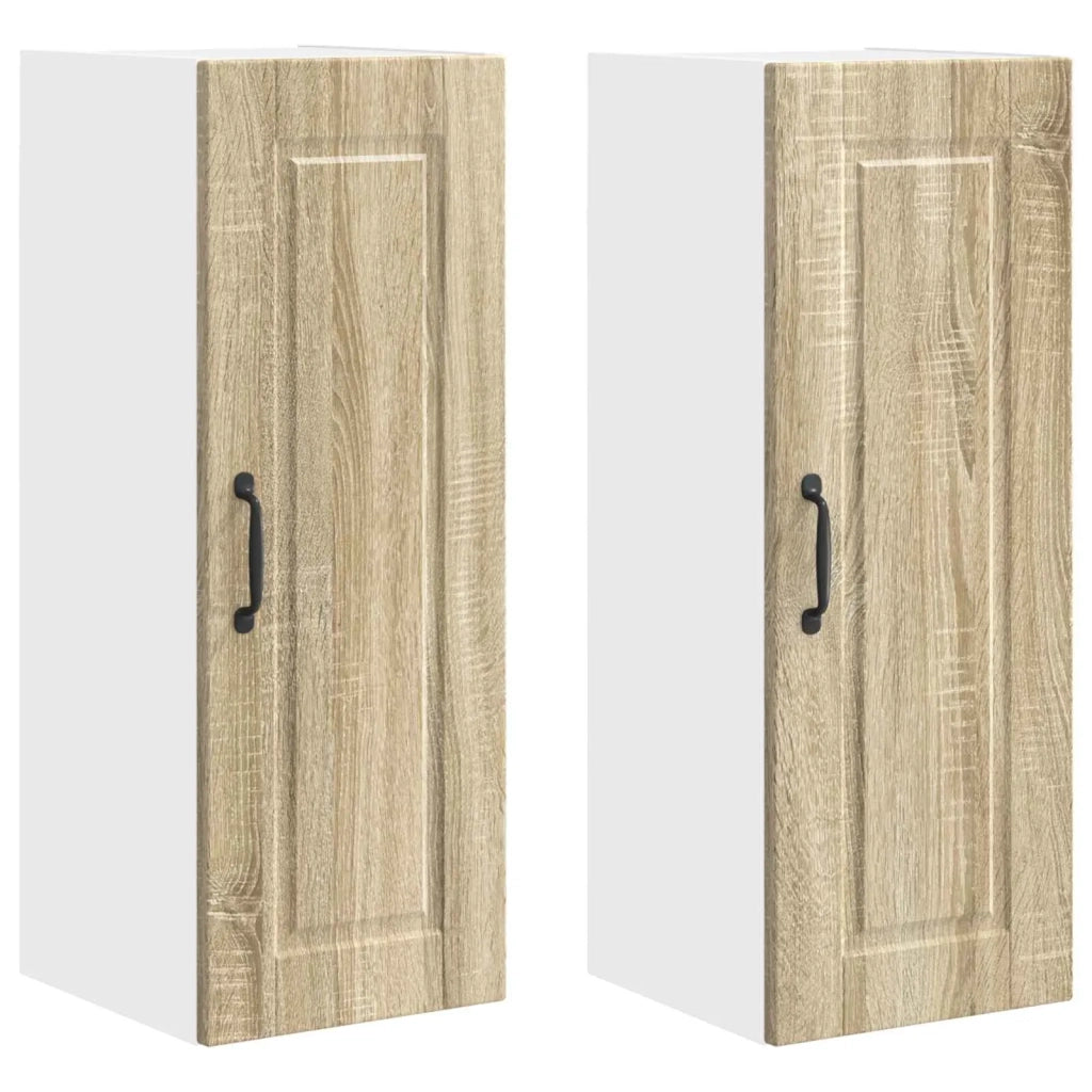 Mobile da cucina con porta 2 pz-Set di 2 Armadio da cucina Rovere Sonoma 30 x 31 x 80 cm
