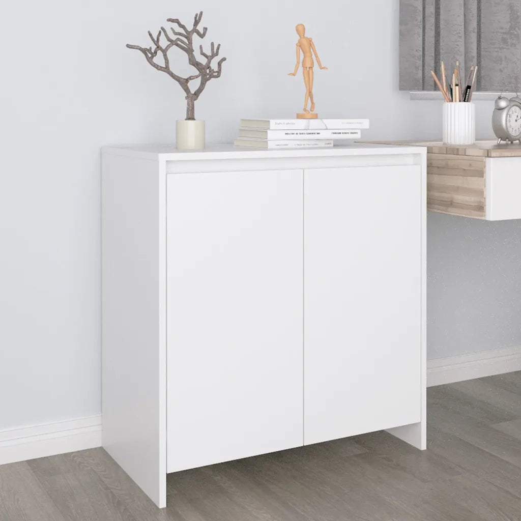Credenza | Madia | Buffet da pranzo | Armadio da pranzo Bianca 70x41x75 cm in Legno Multistrato