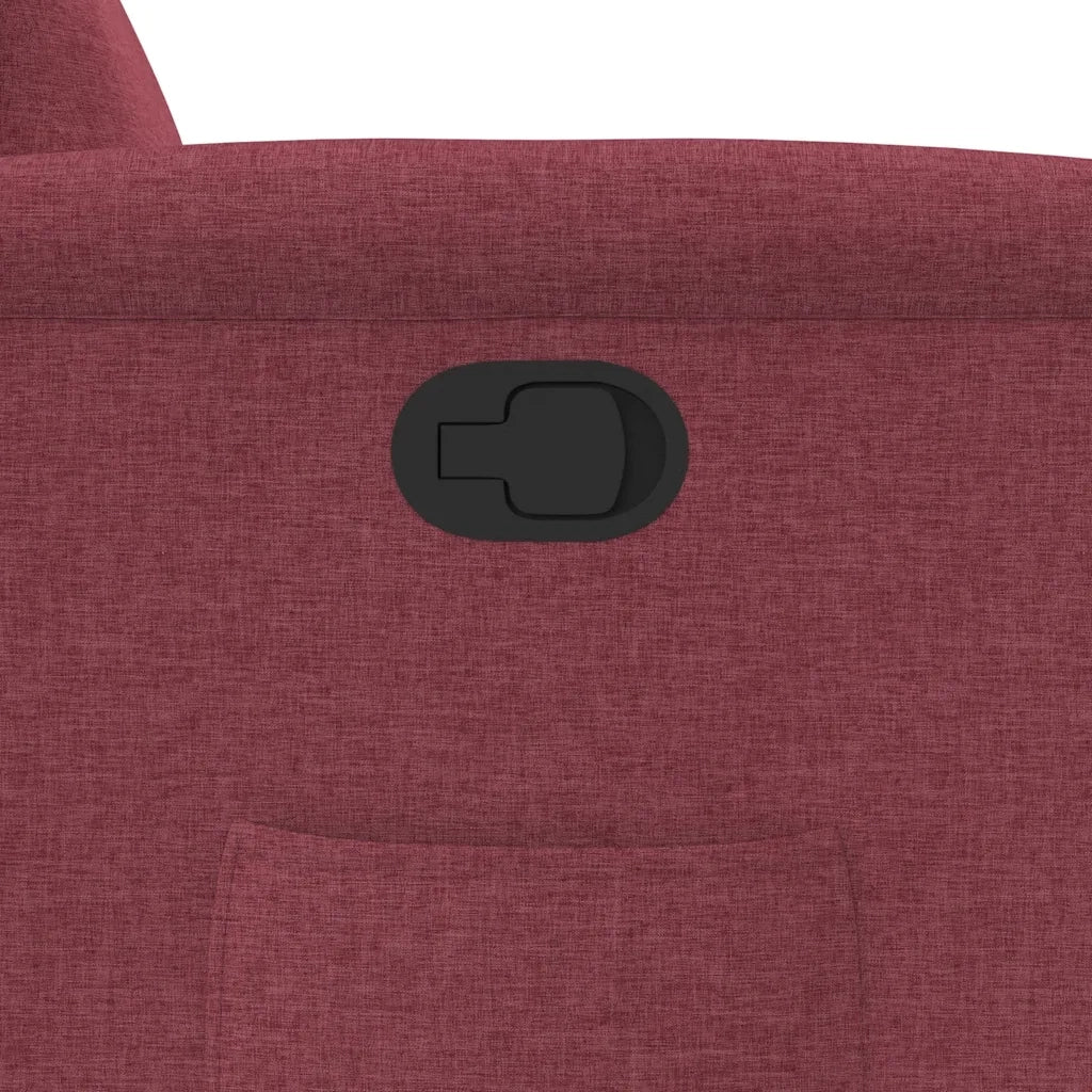 Poltrona Reclinabile in Tessuto Rosso Vino 4015579