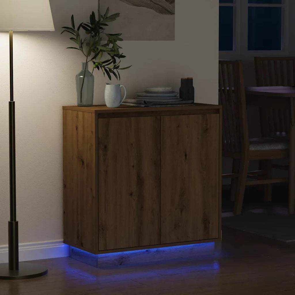 Credenza | Madia LED Rovere Artigianale 71 x 34,5 x 75 cm