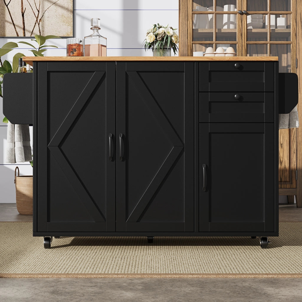 Tavolo da Pranzo con Vano Contenitore e Ripiani ¨C MINIMAL ¨C Nero, Effetto Legno