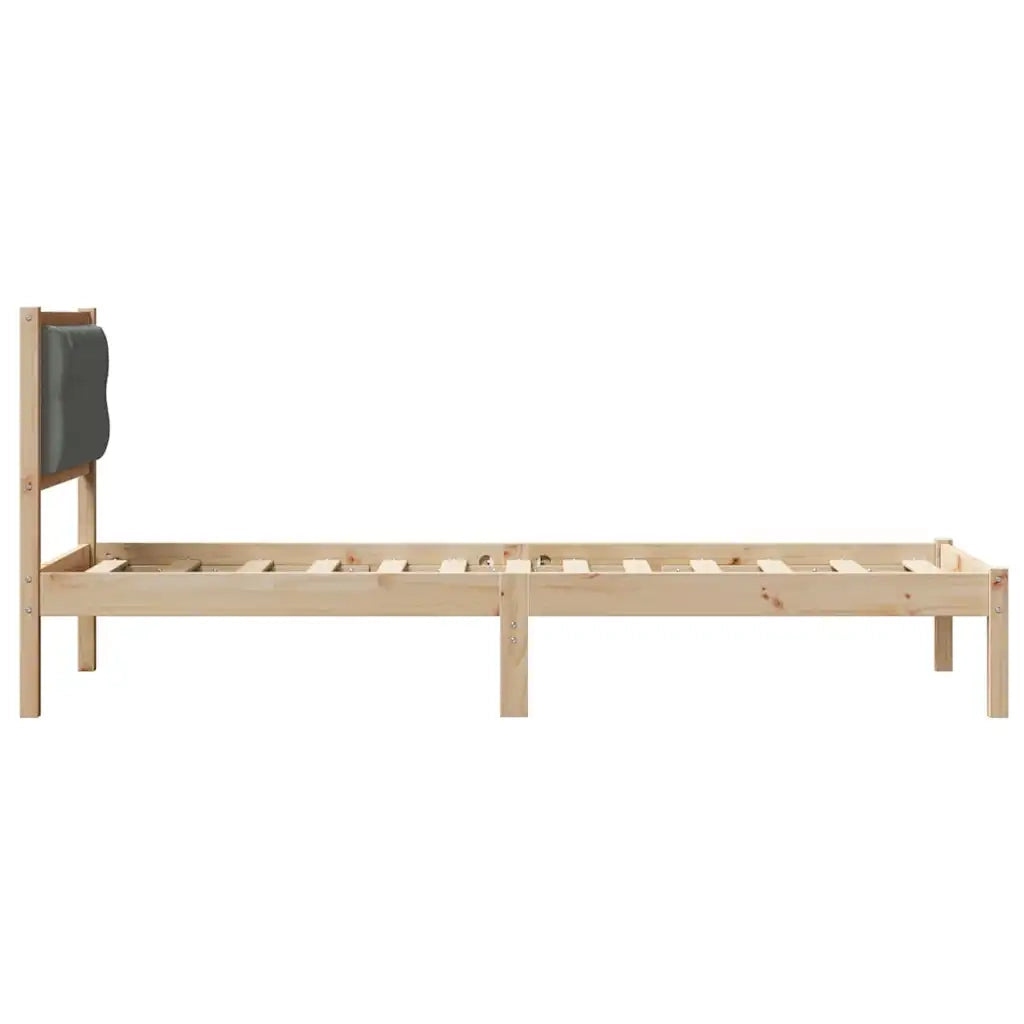 Struttura del letto Grigio scuro 90 x 200 cm Pino massello 878215