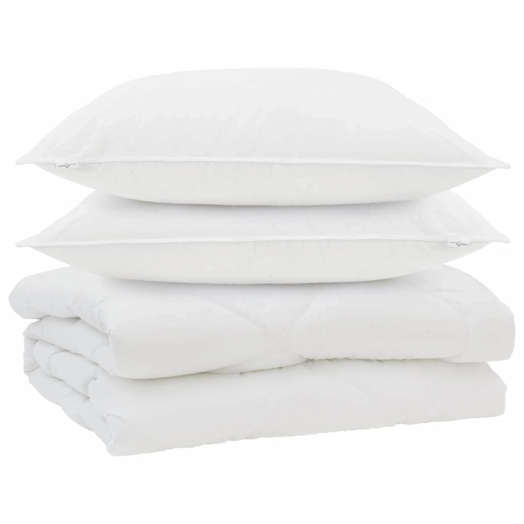 Piumone con cuscino 3 pcs Bianco Microfibra 3377395