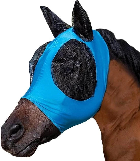 Copertura testa cavallo a rete con protezione UV - Respirabile e elastica per l'estate.
