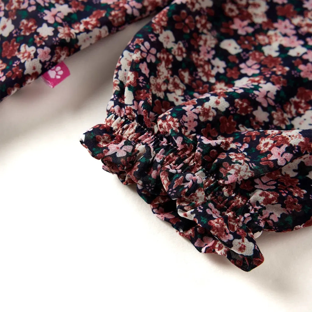 Camicia da Bambina a Maniche Lunghe Rosa Scuro 104