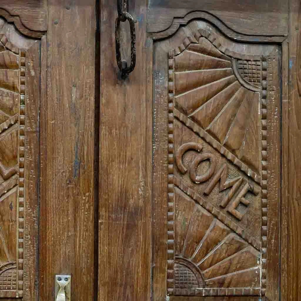Porta in legno marrone 152x19x218h cm