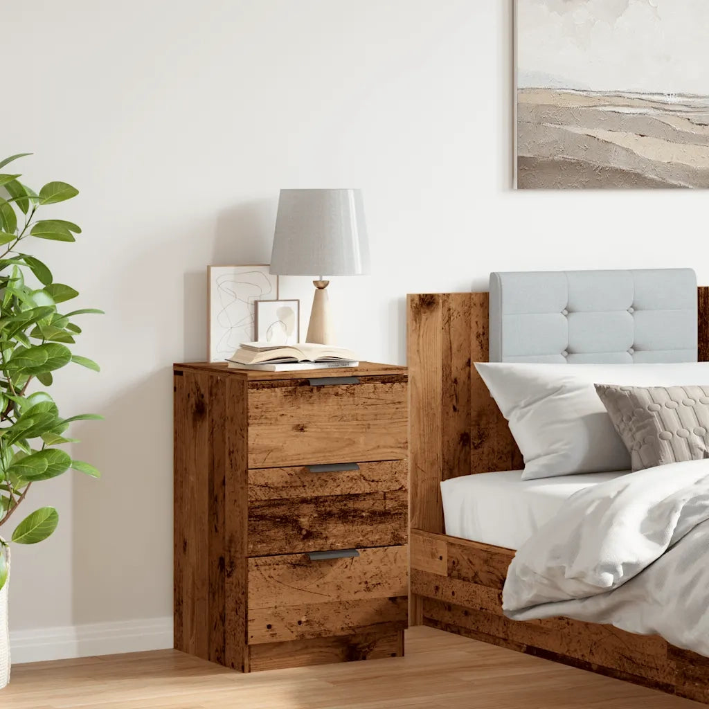Comodino Legno Vecchio 40x36x65 cm in Legno Multistrato 856932