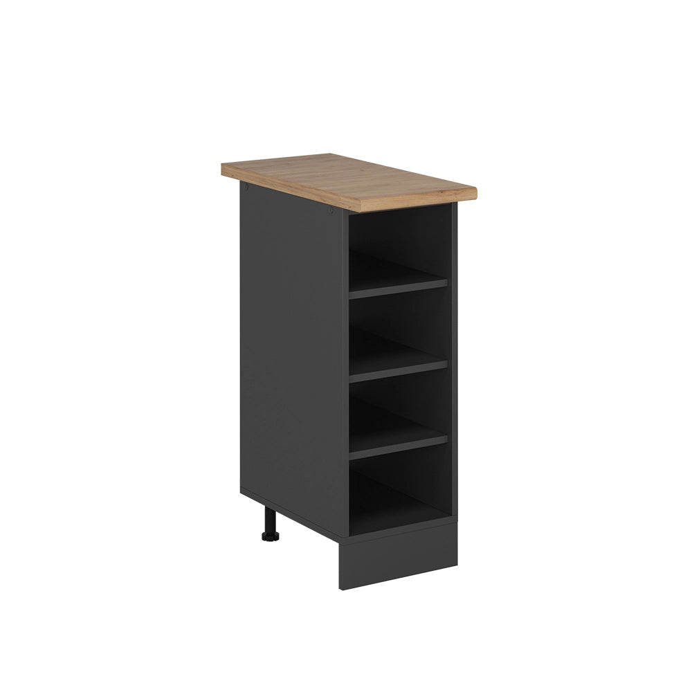 Vicco Scaffale da cucina Antracite 30 cm , PL Rovere