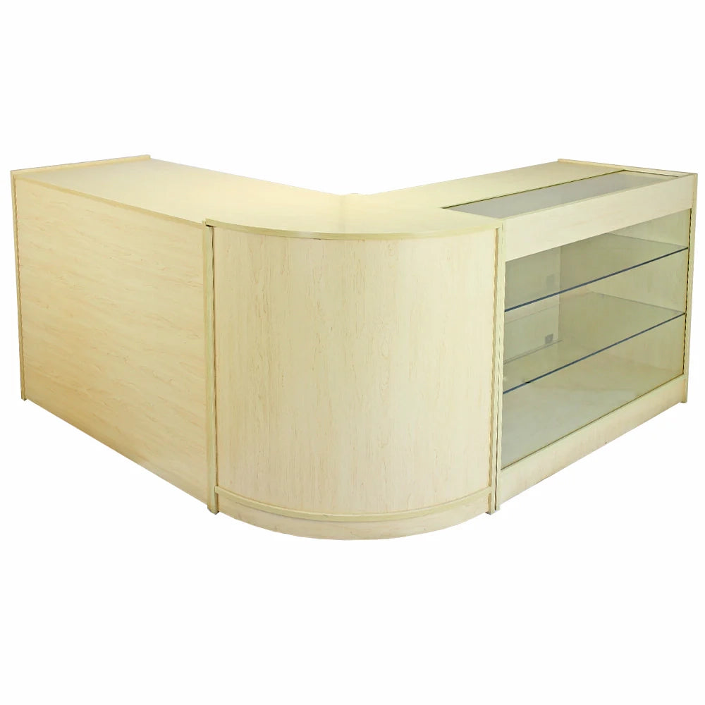 Set arredamento negozio 4 pezzi acero – banconi A1200, K1200, CM60, TB60