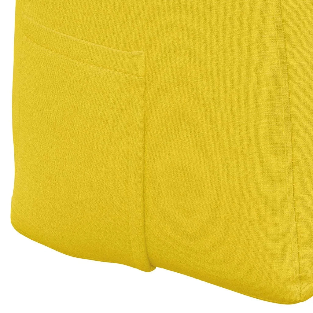 Cuscino per Schiena Giallo Chiaro 100 x 24 x 50 cm Tessuto 42014450