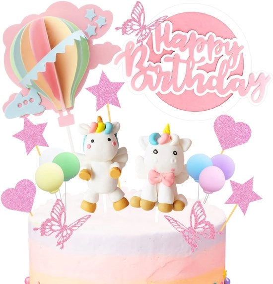 Decorazioni per torte per compleanni, 23 pezzi