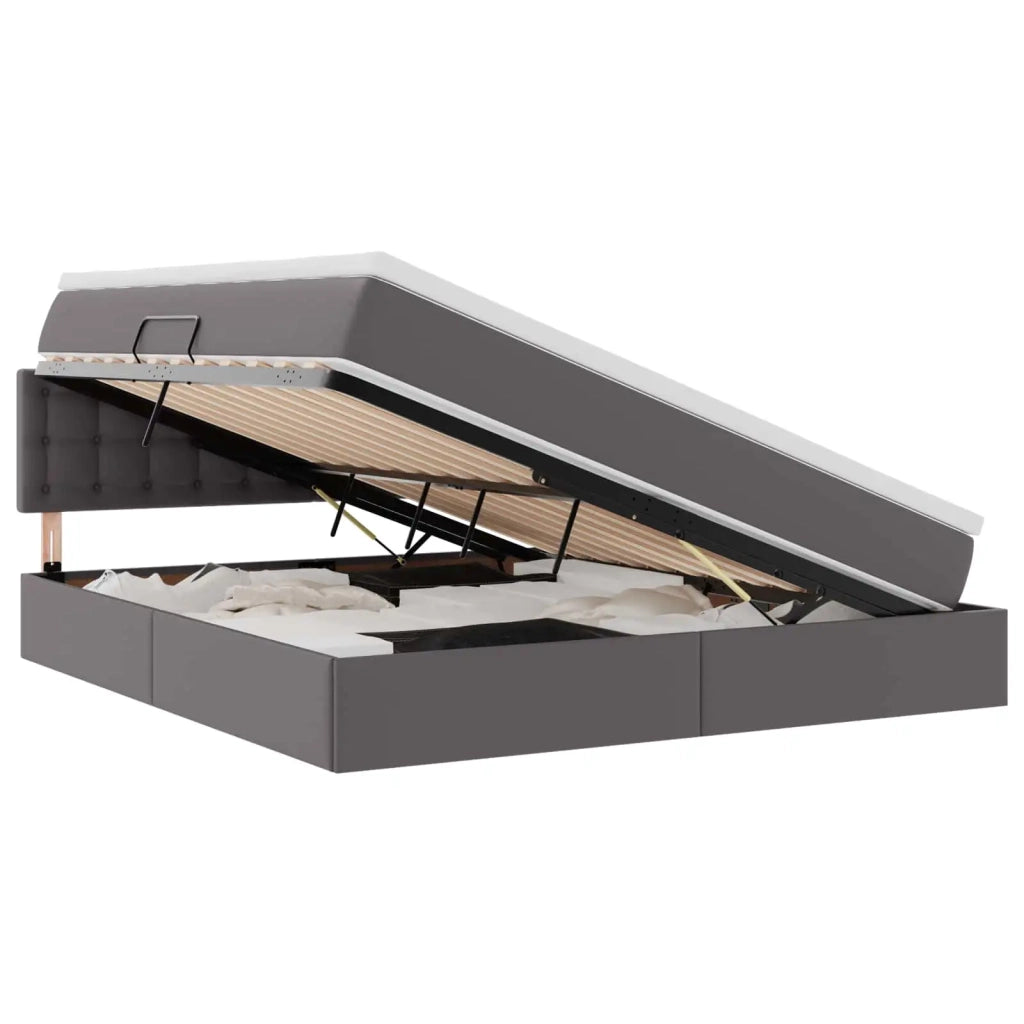 Letto con contenitore e materasso Grigio 160 x 200 cm 3370403