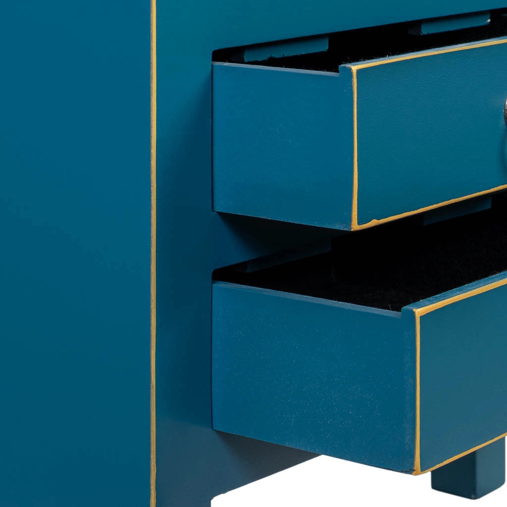 ARMADIO IN LEGNO CON 4 CASSETTI E 2 PORTA 63x26x100