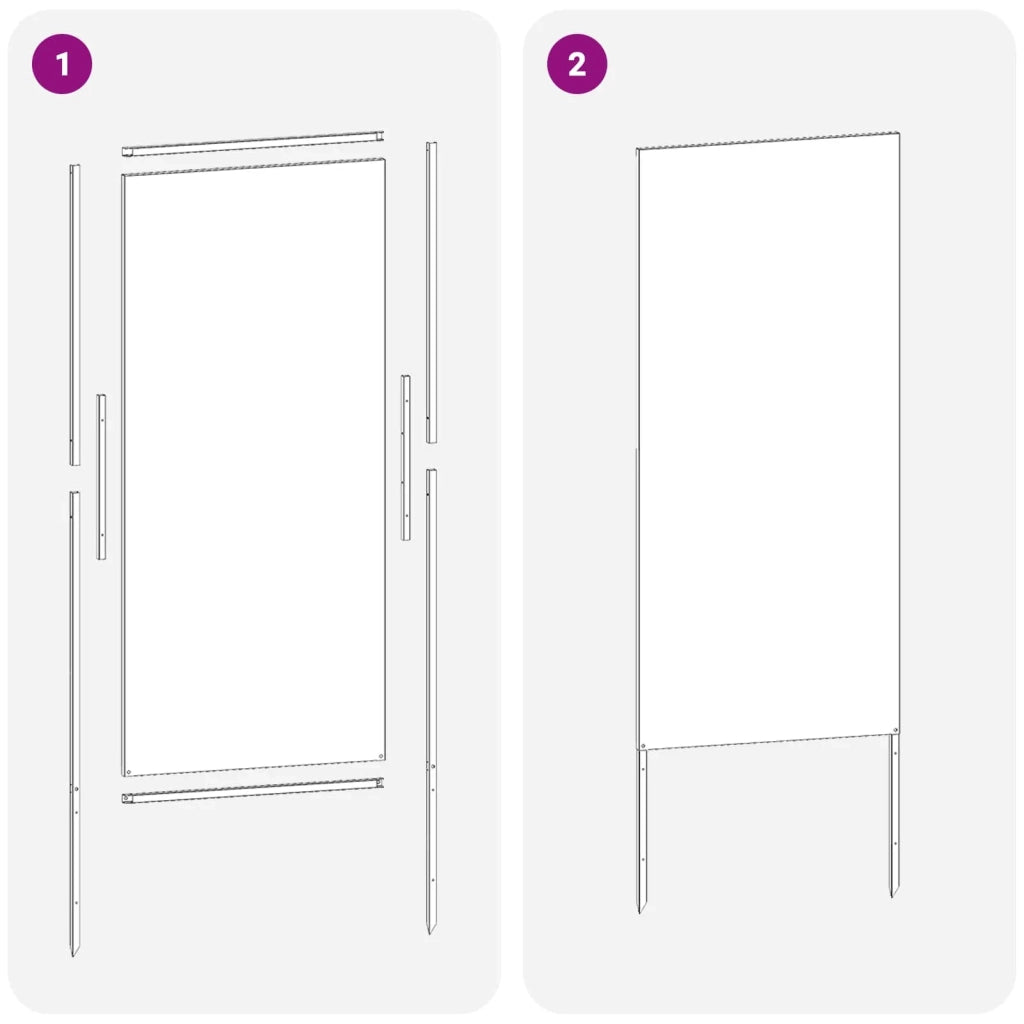 Schermo per privacy in giardino Traforo Argento 50 x 140 cm 876292