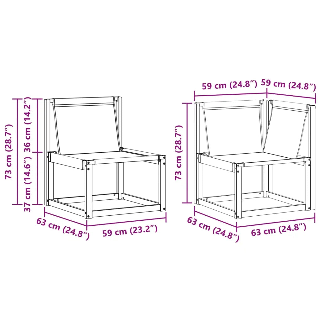 Set di divani da esterno con cuscino 6 pcs Bianco e Beige 3389803