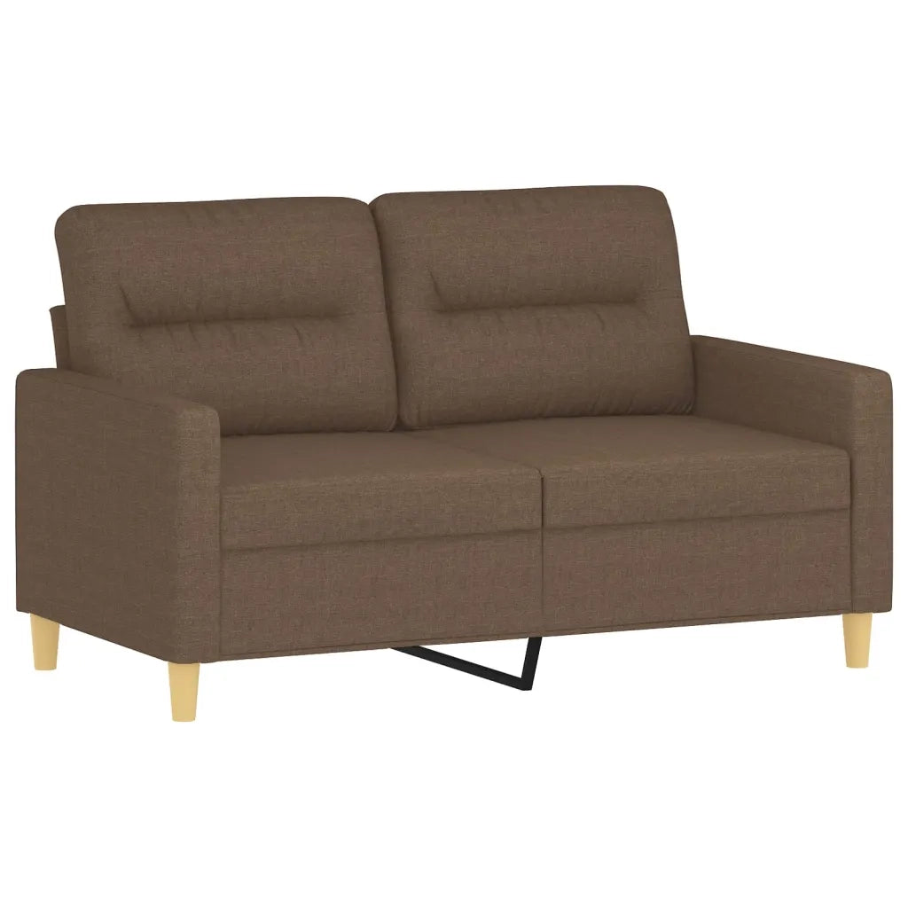 Set di Divani 2 pz con Cuscini Marrone in Tessuto 3201571