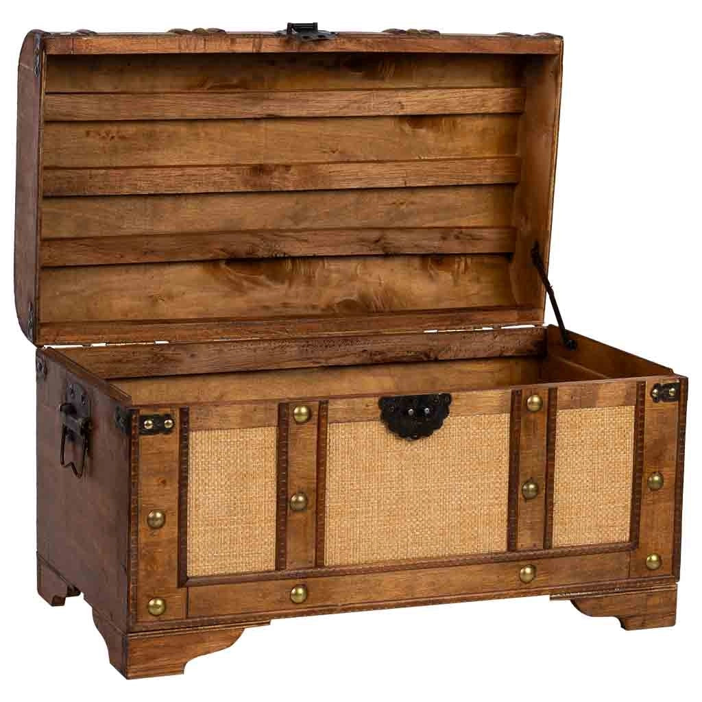 Baule in legno marrone 60x33x36,5