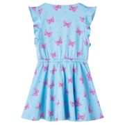 Abito da Bambina con Bottoni Senza Maniche Blu 128 CFW1003825