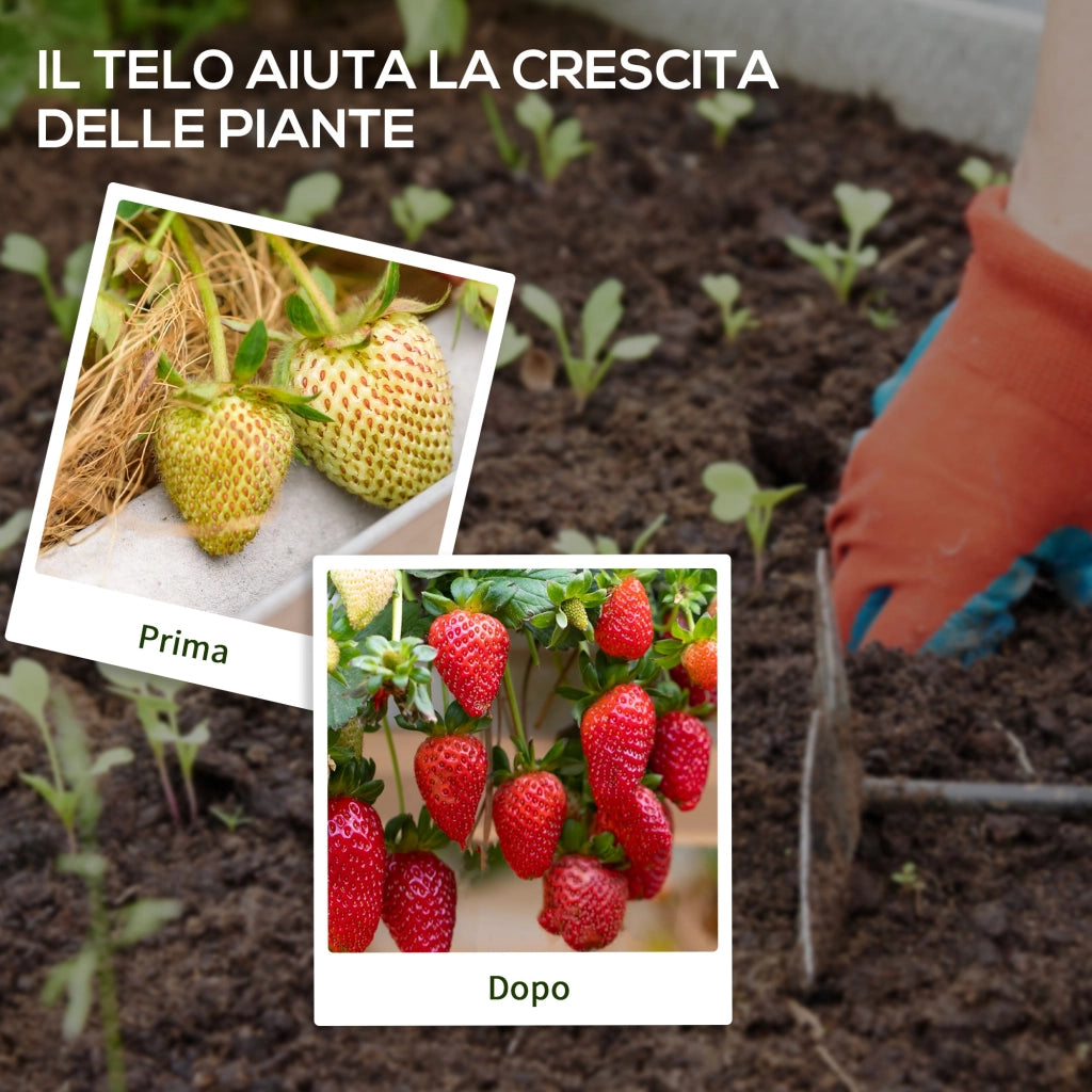 Telo Pacciamatura da Giardino 2x25m in Polipropilene Nero