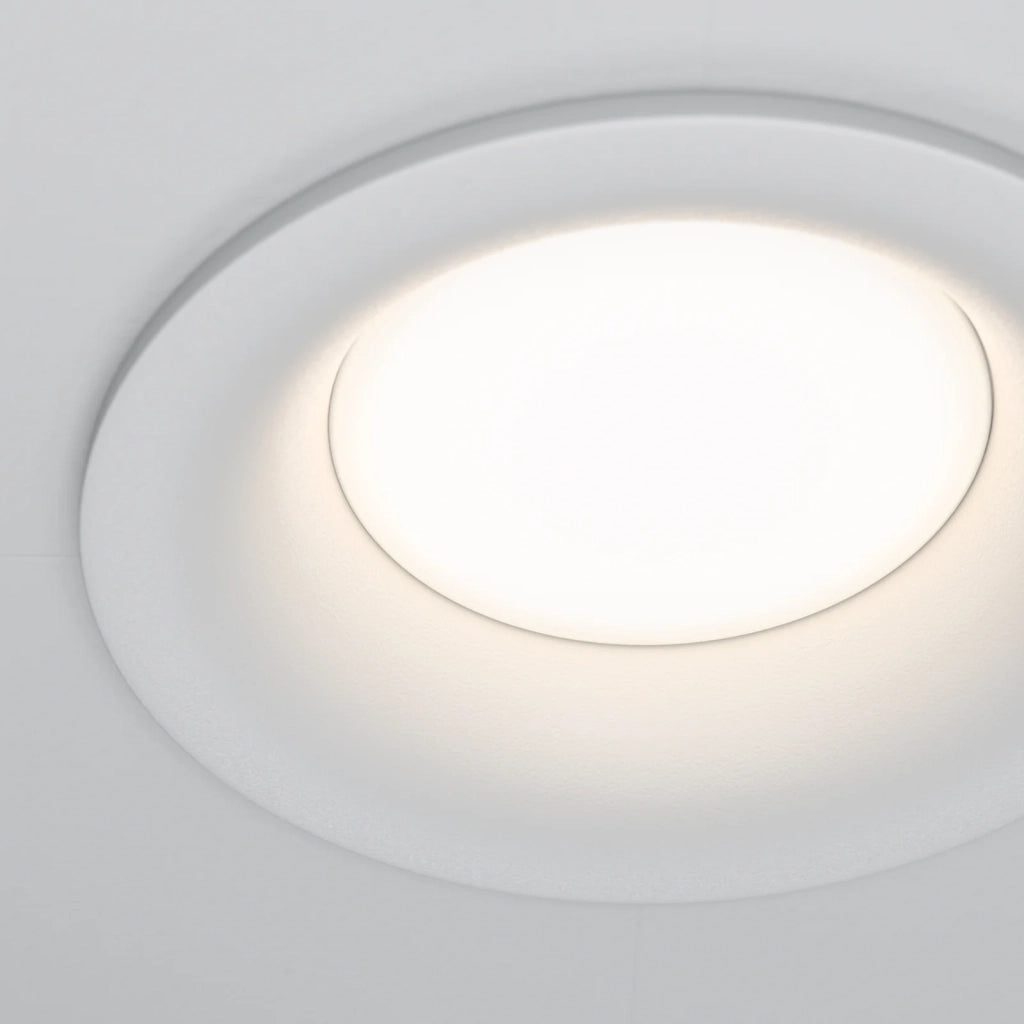 Maytoni Lampada da incasso Slim 1 luce GU10 bianco alluminio