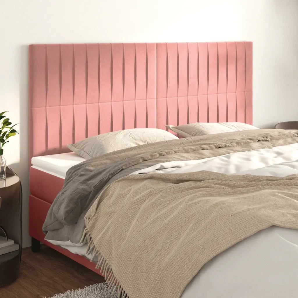 Testiera | Testata Rosa 180x5x118/128 cm Velluto