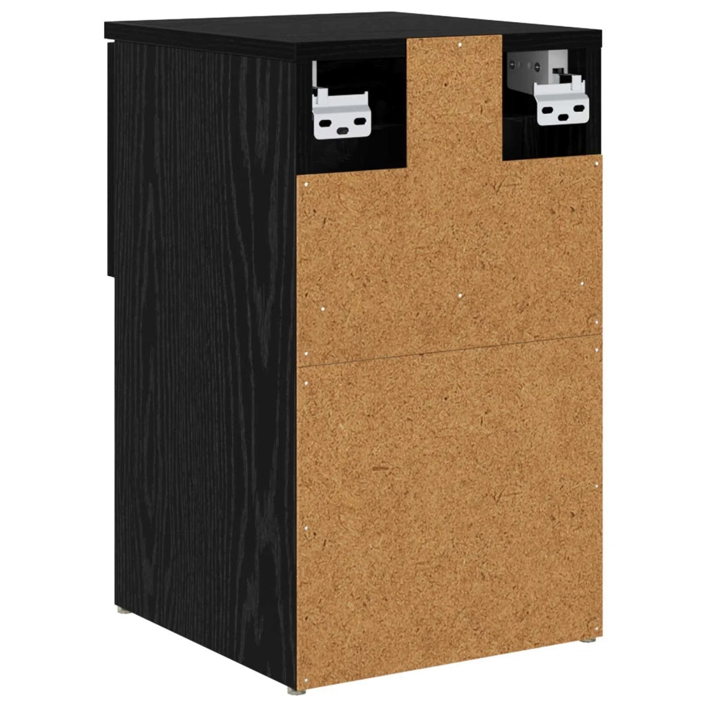 Armadietto per letto 2 pz Rovere Nero 29 x 31,5 x 49 cm CFW4179590