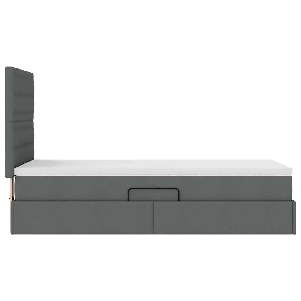 Letto con contenitore e materasso Grigio scuro 100 x 200 cm 3371887