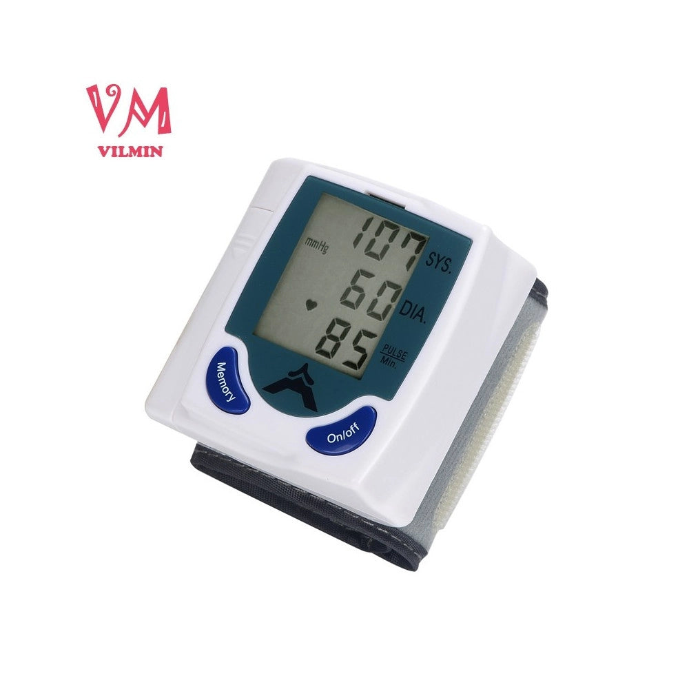Trade Shop - Sfigmomanometro Misuratore Di Pressione Da Polso Automatico Digitale Lcd Ck101 -