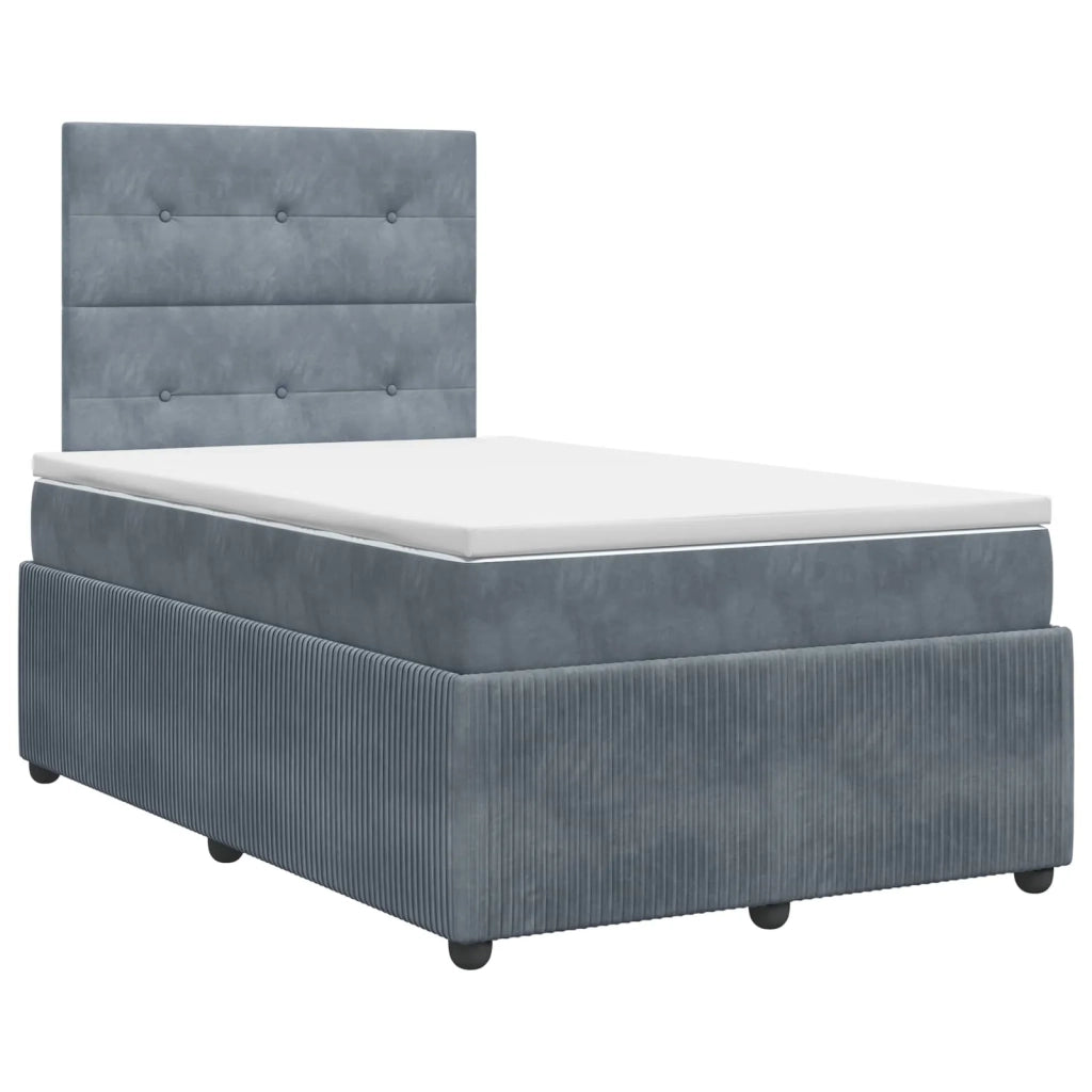Letto box spring con materasso Grigio Scuro 120 x 190 cm 3454566