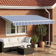 Cornice per Tenda Manuale con LED Blu e Bianco 3,5 x 2,5 m 3420591