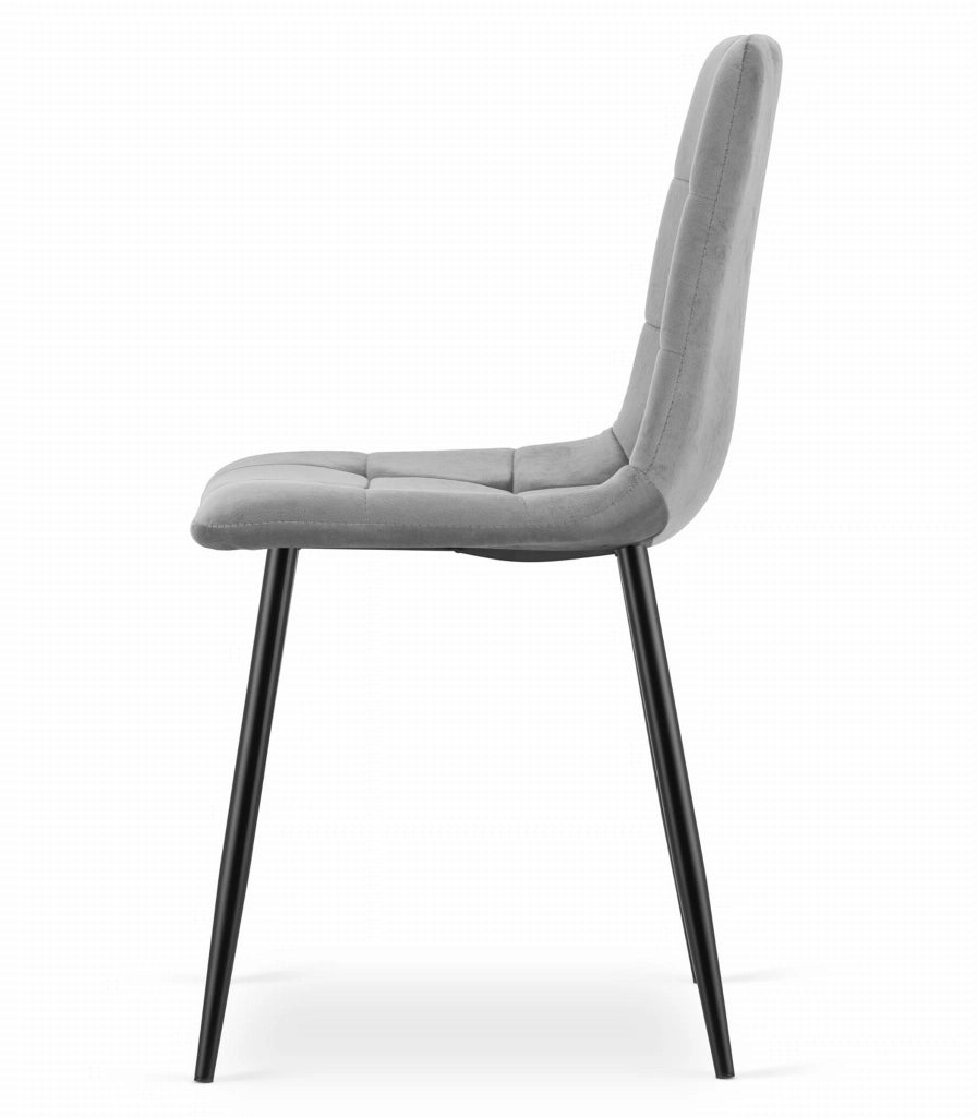 Valora PYRA CHAIR Velluto grigio chiaro Design moderno x2