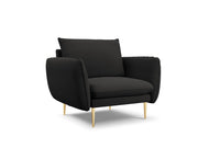 Cosmopolitan Design - Poltrona "Vienna" in bouclé nero 
