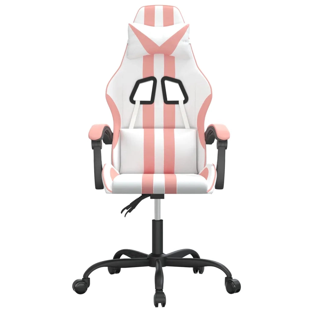 Sedia da Gaming Bianco e Rosa in Similpelle 3143827