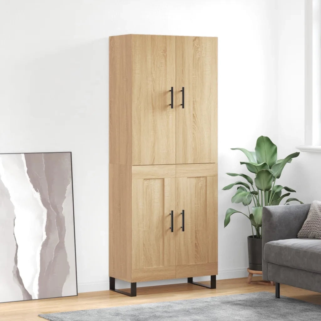Credenza Rovere Sonoma 69,5x34x180 cm in Legno Multistrato 3195814