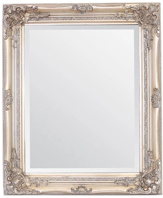 Specchio vintage barocco in stile francese, 50 x 60 cm, champagne