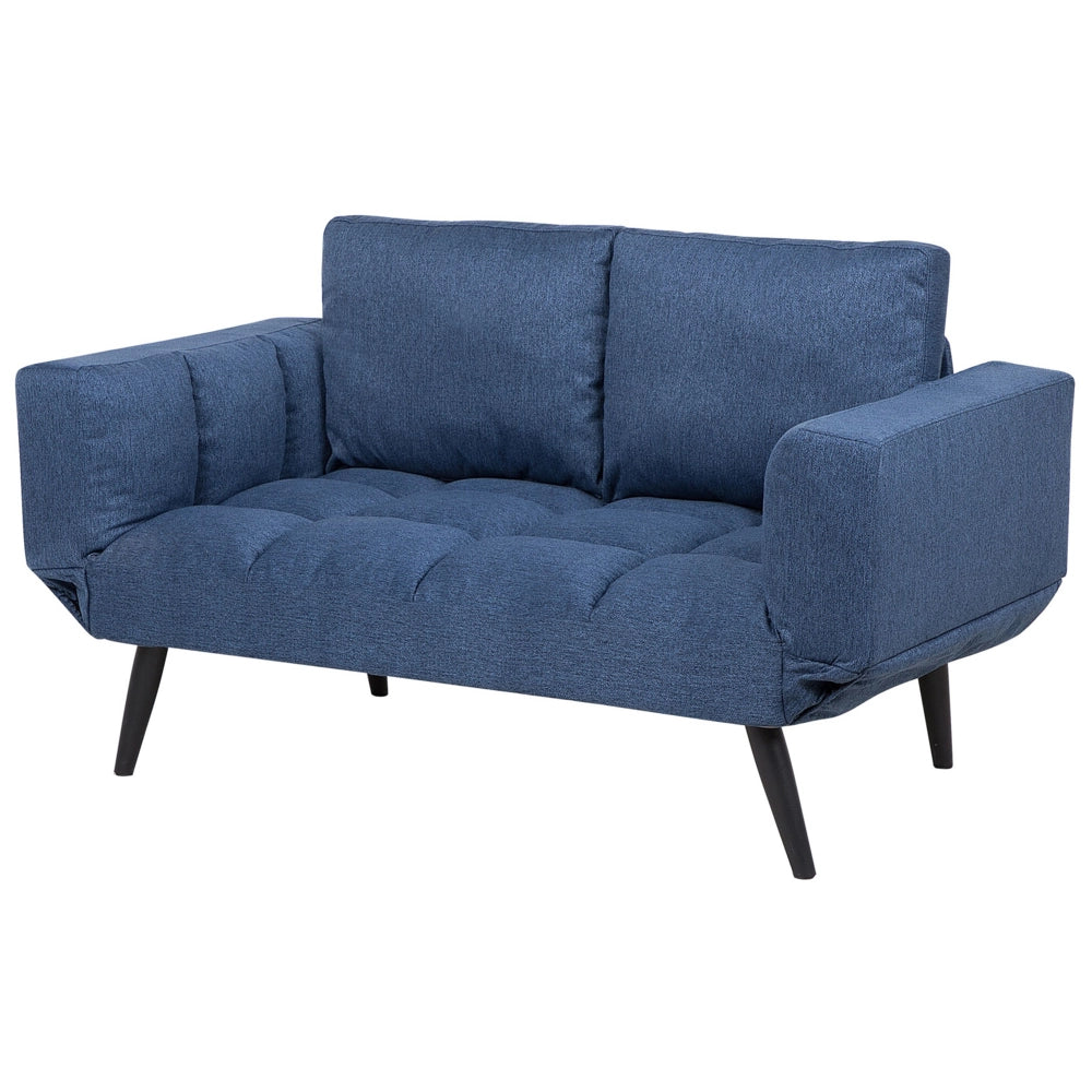 Divano Letto Blu Navy Divanetto Braccioli Regolabili Minimalista