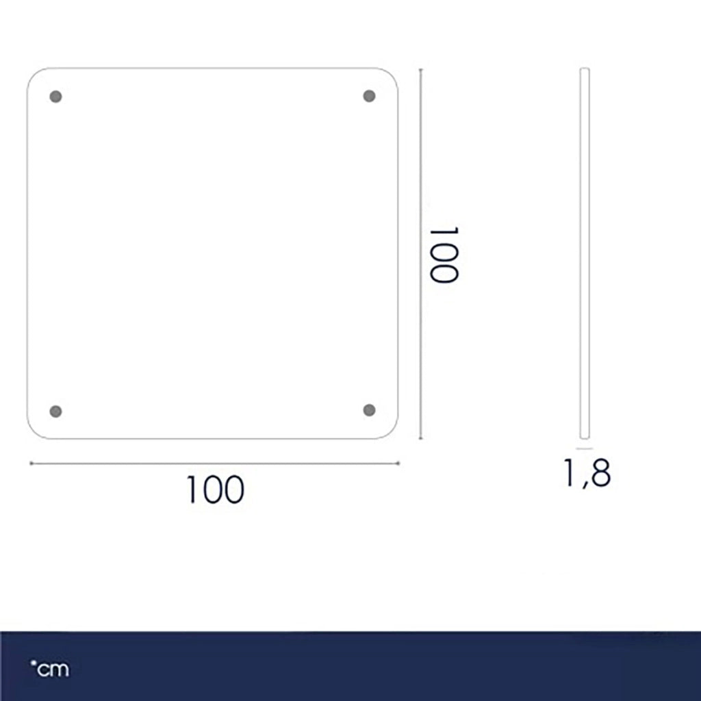 Pannello Fonoassorbente da Soffitto con Kit di 4 Cavetti 100x100 cm Finitura Antracite