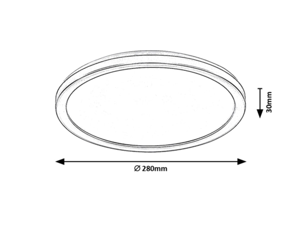 Plafoniera esterna LED dimmerabile Inverness 15W IP44 nera