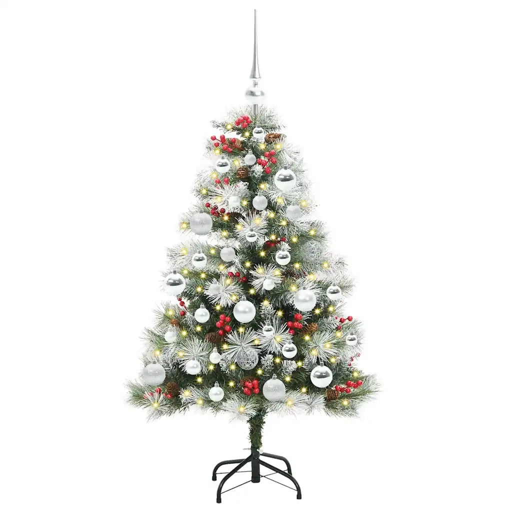 Albero di Natale artificiale Verde e bianco 120 cm 3395166
